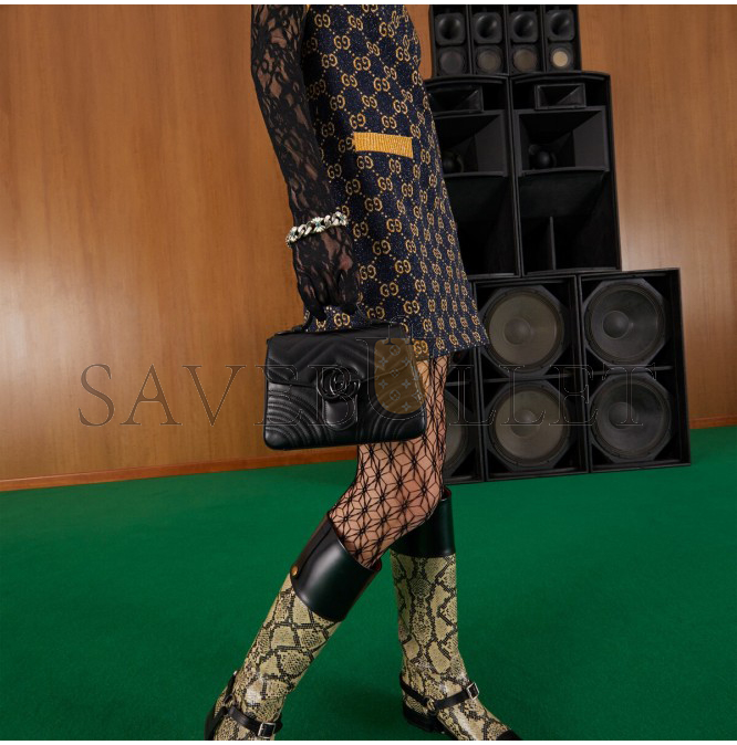GUCCI GG MARMONT MINI TOP HANDLE BAG 702563 DTDFV 1000 (21*15.5*8cm) GUCCI GG MARMONT MINI TOP HANDLE BAG 702563 DTDFV 1000 (21*15.5*8cm)